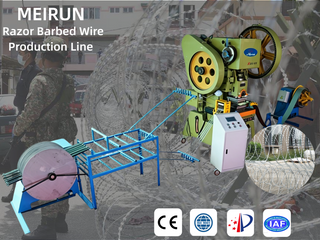 New Design Razor Blade Barbed Wire Making Machine with Coiling and Wrapping Function