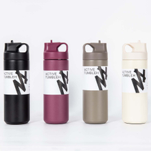 Custom Sport 550ml Stainless Steel Double Wall Insulated Thermal Vacuum Flask Hot And Cold Water Bottle With Handle And Straw
