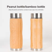 Custom LOGO ECO Friendly Double Wall Insulated Thermal Bamboo coffee tumbler travel mug Water Bottles