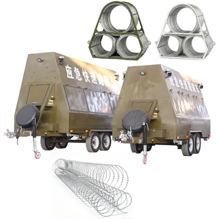 Reusable Razor Wire Trailer Deployment Suitable for Temporary Or Semi-Permanent Perimeters Protection
