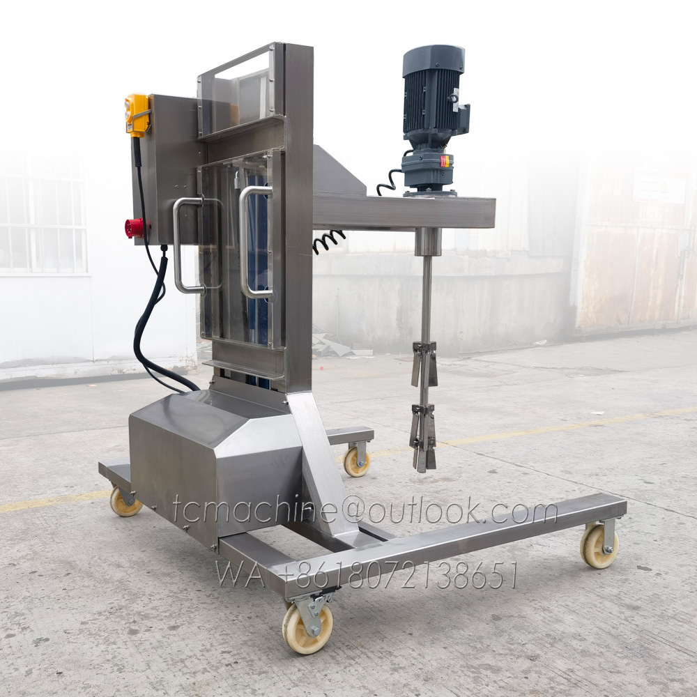 IBC mixer with hydraulic lift stainless steel high speed mixer for IBC tote