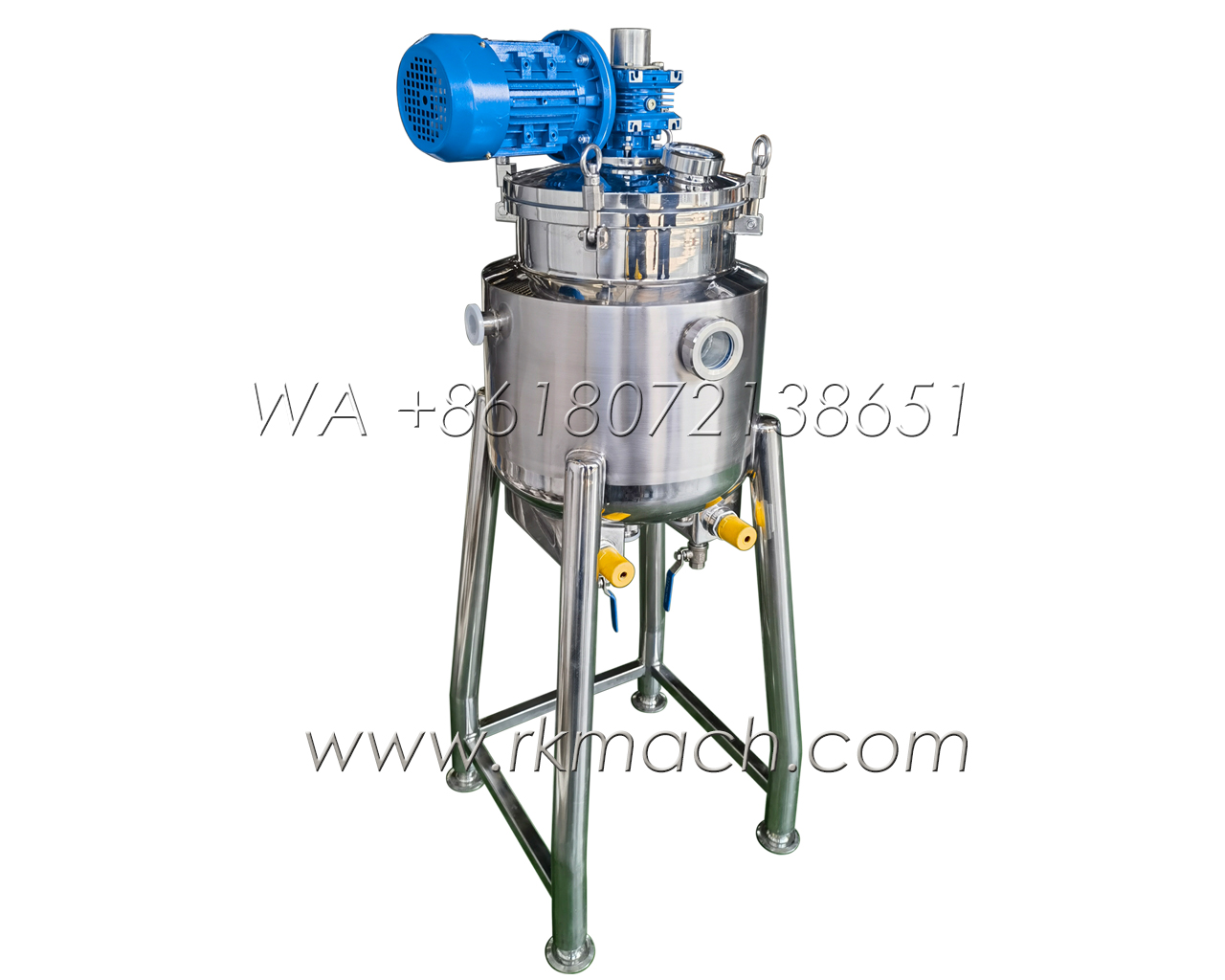 20~500Liter Oil Jacketed Heating Mixing Tank Reactor with Built-in Electric Heating Element