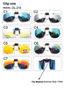 Polarized Clip On Sunglasses Driving Night Vision Lens Sun Glasses Male Anti-UVA UVB For Men Women Glasses