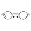 Blocking Reader Anti Blue Light Round Reading Glasses Foldable Ultra Thin Unisex Metal Eyeglasses
