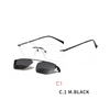 2 In 1 Fashion Optical Glasses Magnet Clip On Sunglasses Rimless Prescription Glasses Frame for Myopia Lenses