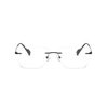 2 In 1 Men Magnet Clip on Glasses Rimless Optical Prescription Eyewear Frames Eyeglasses