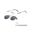 2 In 1 Clip On Sunglasses Rimless Optic Round Glasses Magnet Prescription Glasses Frame for Myopia Lenses