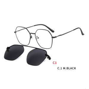 Vintage Magnetic Sunglasses Clip on for Men Women Metal Frame