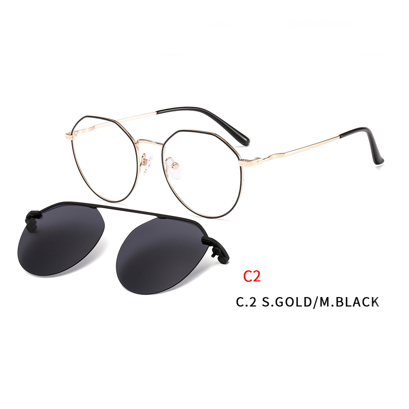 Fashion Magnetic Sunglasses Clip on for Men & Women UV400 Lens Clear Eyeglasses