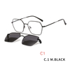 2 In1 Glasses Frame Magnetic Sunglass Clip On Sunglasses Eyeglasses