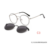 2 in1 Optical Spectacle Frame Men With Clip On Sunglasses Magnetic Glasses For Male Prescription Eyeglasses