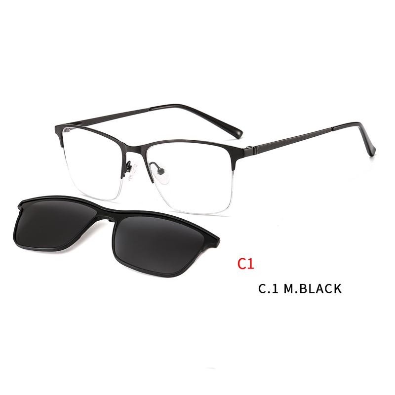 2 In1 Sun Glasses For Women Eyeglasses Frame With Magnet Clip On Sunglasses Female