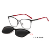 2 In 1 Magnet Clip On Sunglasses Men Metal Shades Sun Glasses Optical Myopia Eyeglasses Frame