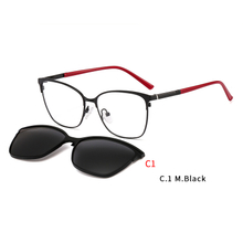 2 In 1 Magnet Clip On Sunglasses Men Metal Shades Sun Glasses Optical Myopia Eyeglasses Frame