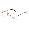 Classic Model OEM Women Men Suitable Extra Light Square Metal Rimless Eyewear Eyeglass Glasses Optical Frames