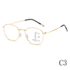 New progressive multi-focal ultra-light metal full-frame anti-blue light reading glasses