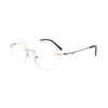 Ready Stock Rimless Eyeglasses Retro Square Spectacles Frame Metal Optical Frames
