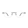 Rimless Eyeglasses Glasses Metal Frames for Men Women