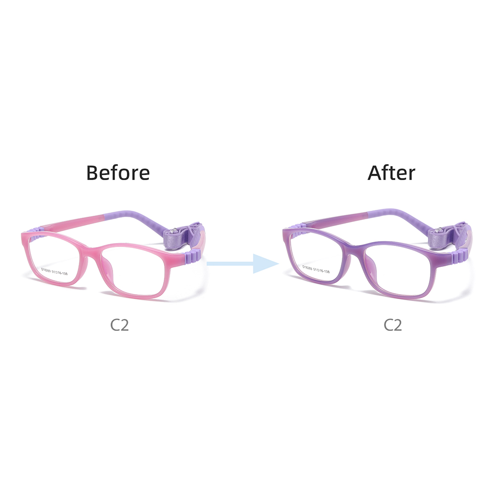Flexible Children Eyeglasses Glasses Kids Photochromic Frames with Strips
