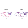Girls Boys Photochromic Glasses Frames Kids Optical Glass Frame with Strips