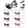 DILICN New Magnetic Clip Opticalframes, Polarized Lenses, Fashion Glasses TR and Metal Materiale 95655 Semicircular frame type trendy glasses