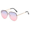 DILICN 2024 Xiaoxiang Retro Double-Beam Rivet Trim Sunglasses Amazon Popular Cross-Border Wholesale SUA NGLASSE