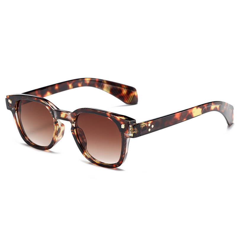 DILICN 2024 New Cross-border Square Retro Rice Nails Fashion Sunglasses Men's Sunglasses Glasses Frame Women