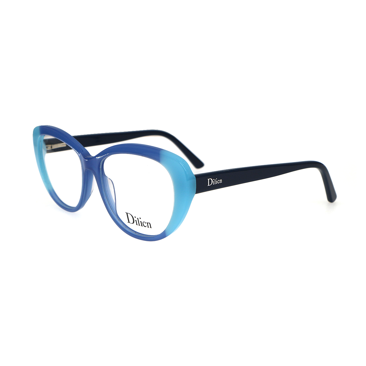 DILICN 2023 New Fashion Splicing Color Style Women's Acetate Fiber Optical Frame
