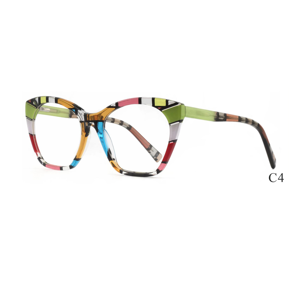 DILICN new large frame unisex acetate optical frame fashionable hot selling colorful glasses