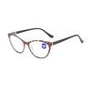 DILICN new colorful plastic anti-blue light reading glasses, stylish and trendy cat-eye style