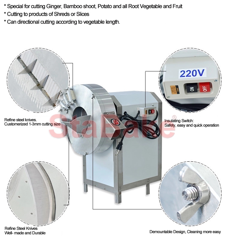 Commercial ginger cutting machine for ginger processing machine 