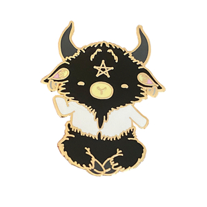 Wholesale White and black cartoon cool animal sheep hard enamel zinc alloy lapel pin 