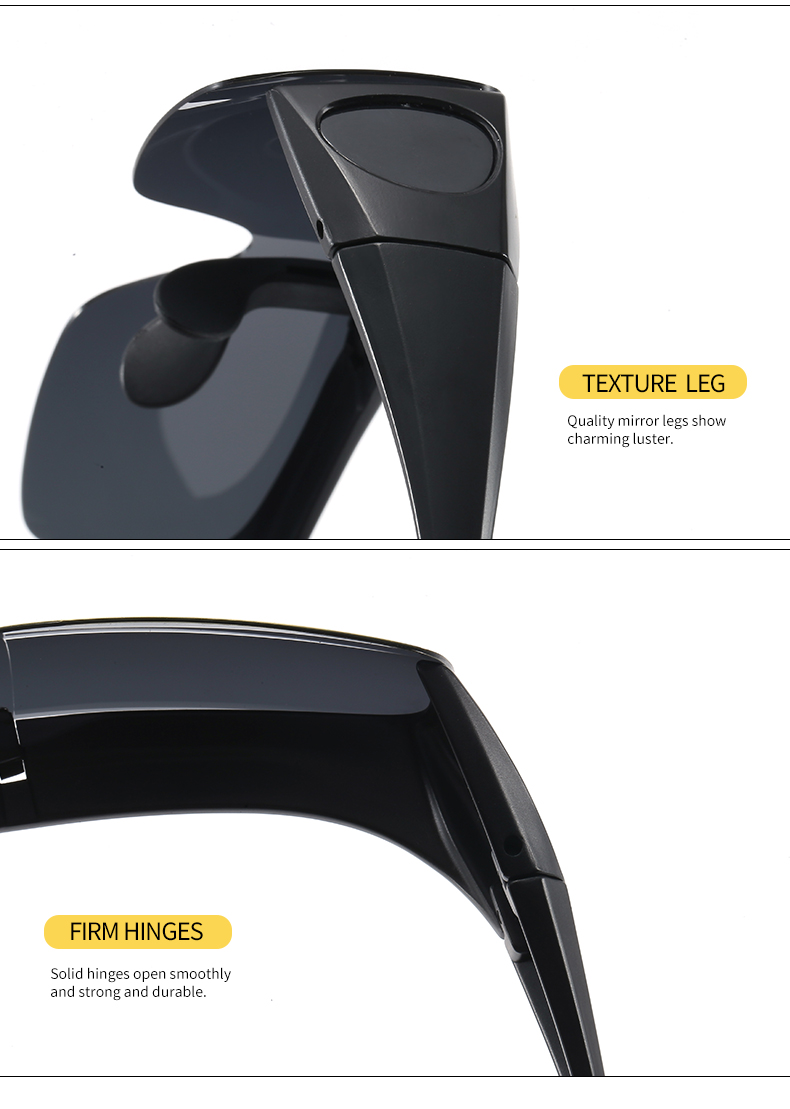 Night Driving Eyewear Classic Flat Top Shield Sunglasses Oversized Mirror One Piece Sport Glasses Men Women