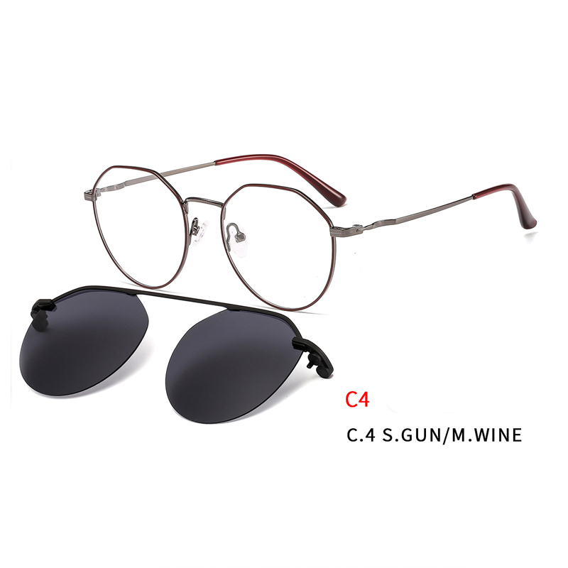 Fashion Magnetic Sunglasses Clip on for Men & Women UV400 Lens Clear Eyeglasses