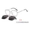 2 In1 Glasses Frame Magnetic Sunglass Clip On Sunglasses Eyeglasses