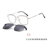 2 in1 Optical Spectacle Frame Men Women Clip On Sunglasses Polarized Lenses Magnetic Sun lens Prescription Eyeglasses
