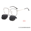 2 in1 Ultra Light Mens Optical Eyeglass Frame Style Glasses Eyewear With Magnetic Clip On Sunglasses For Driving