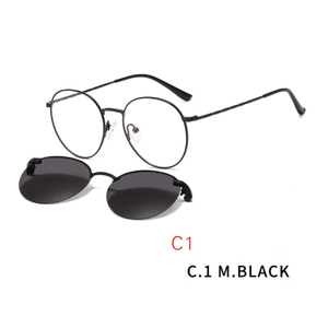2 In1 Eye Glasses With Magnetic Clip On Sunglasses