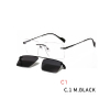 2 In 1 Optical Frame Rimless Magnet Clip on Sunglasses Men Driving Detachable Lens Style Sun Glasses
