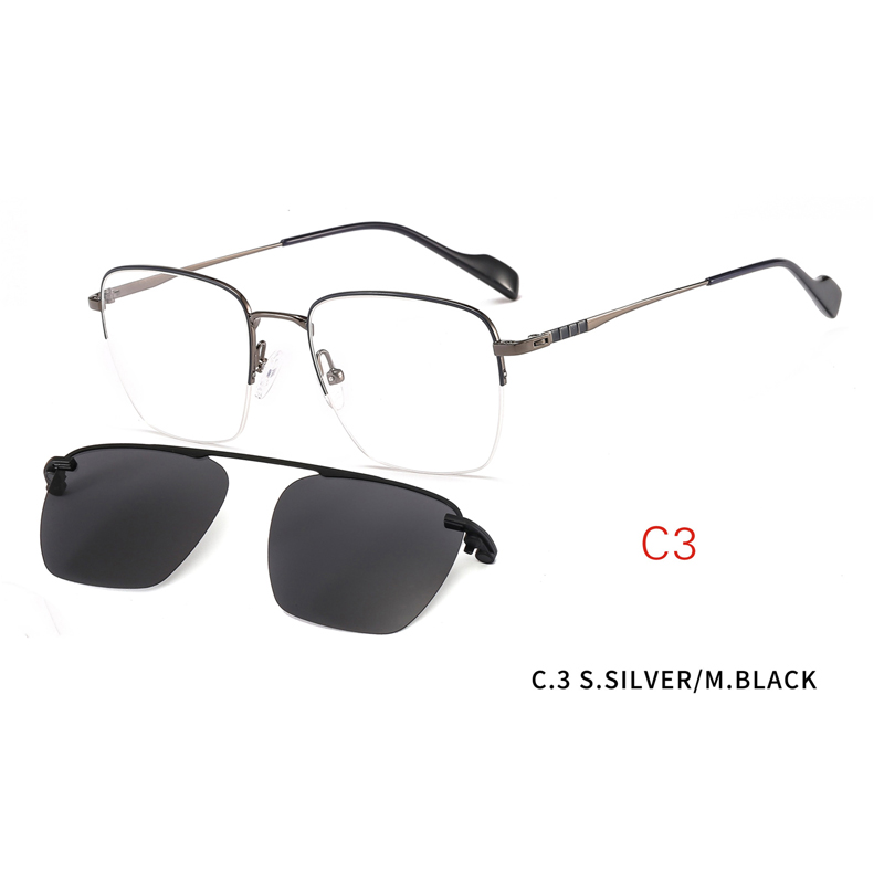 2 In1 Clip On Sunglasses Men Women Polarized Clip On Glasses Magnetic Sunglasses Optical Prescription Eyewear Frames Eyeglass