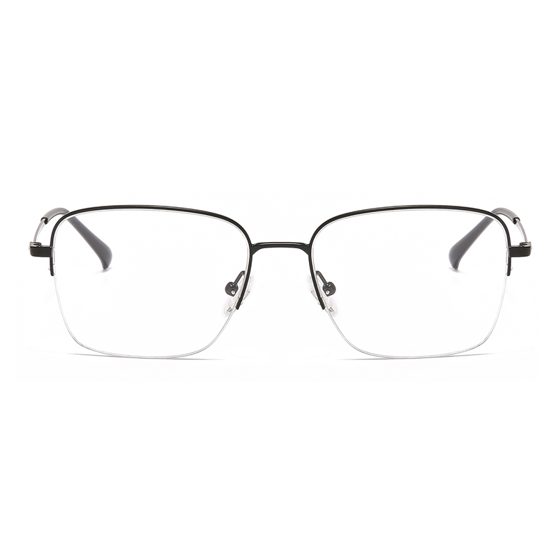 2 In1 Square Magnet Clip On Sunglasses Men Myopia Half frame Optical Prescription Eyeglasses