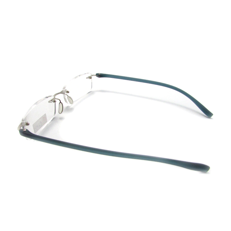 Unisex rimless TR90 temple slim reading glasses 