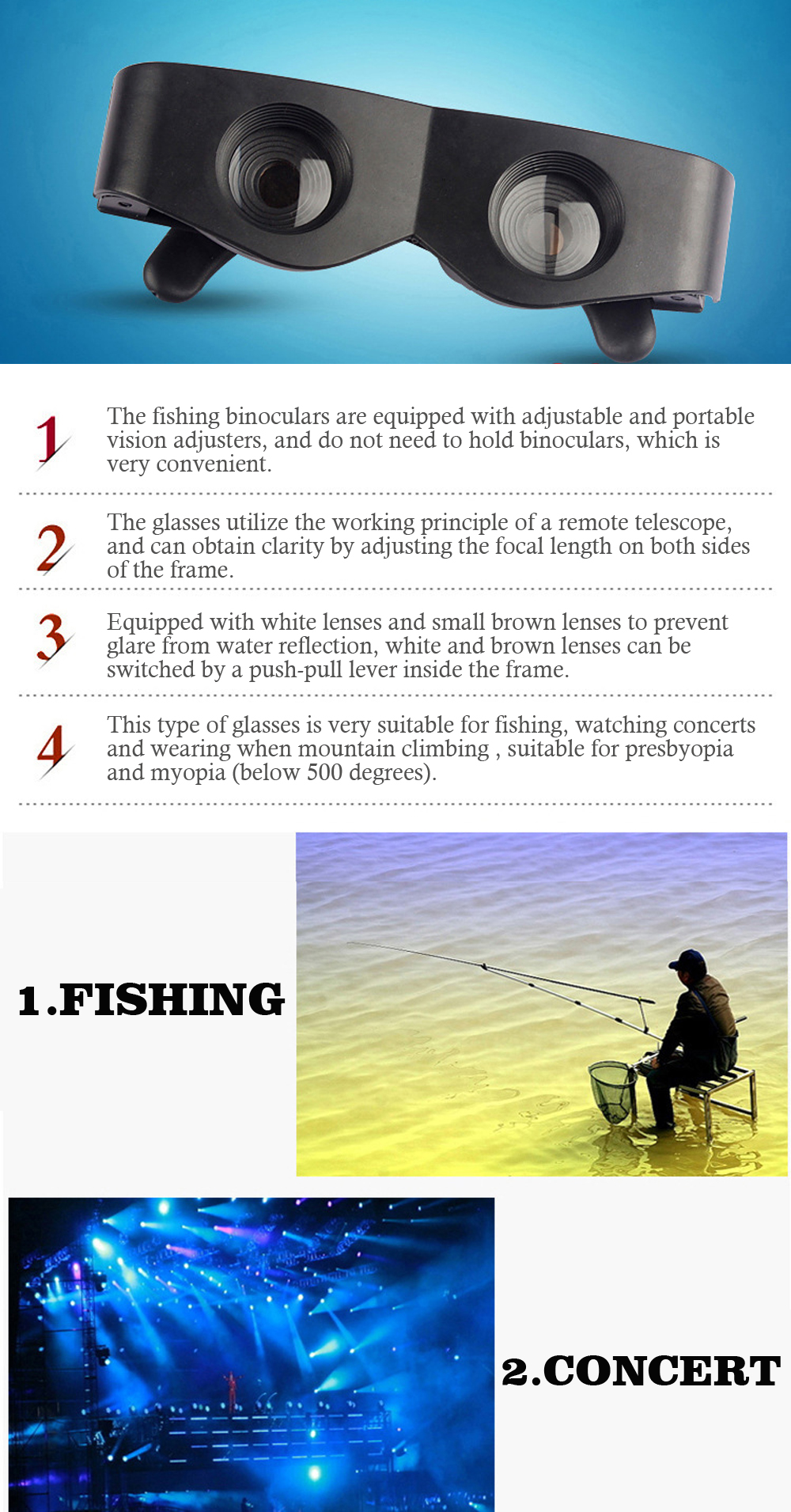 Fishing Telescope Glasses