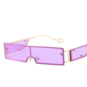 New Small Square Rimmed Piece Sunglasses