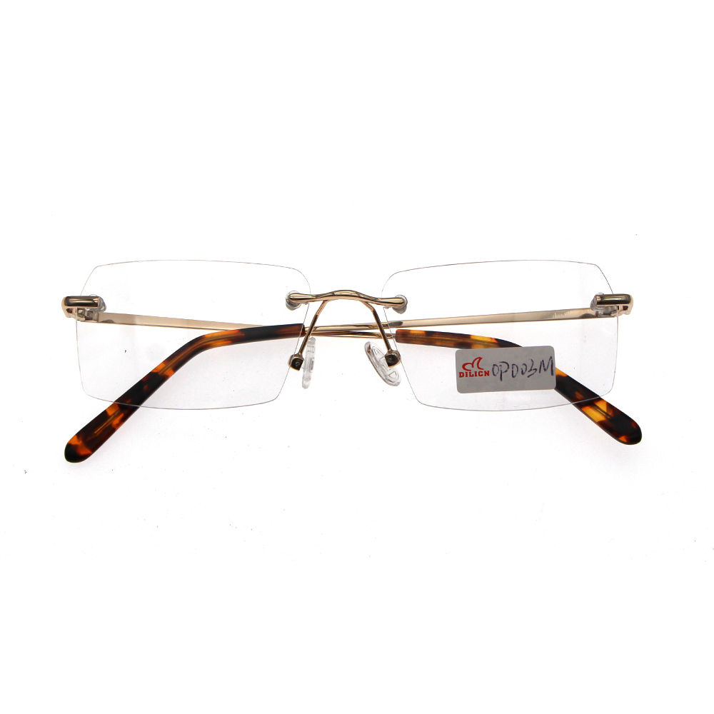 New Design Wholesale Rimless Eyewear Gold Eyeglasses Women Men Frameless Optical Frames