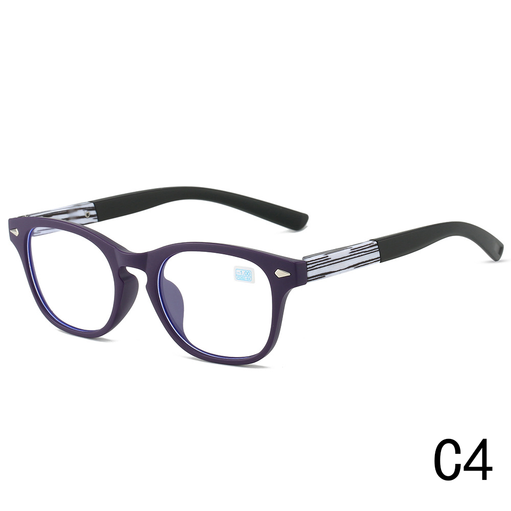 2024 Unisex Optical Mirror Reading Glasses New Men's and Women's Anti-Blue Myopia Glasses with spring legs Oval TR90 Frame