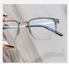 2024 New anti-blue TR90+ pure titanium square frame men's optical frame