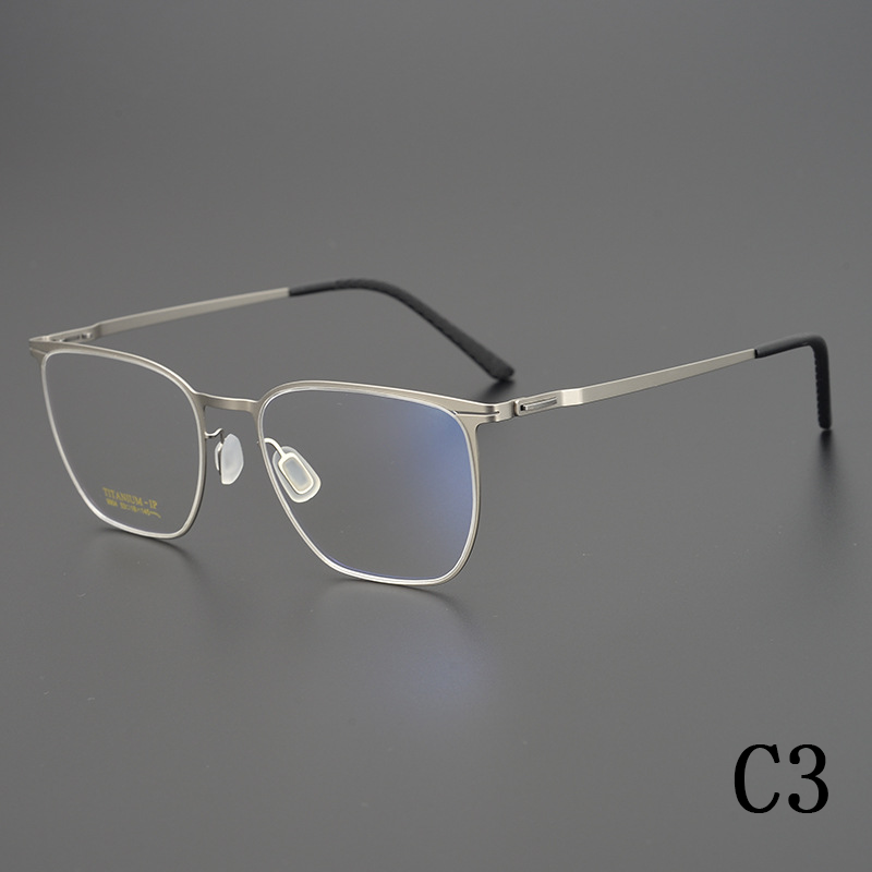 2024 new business retro pure titanium full frame ultra light men's optical frame