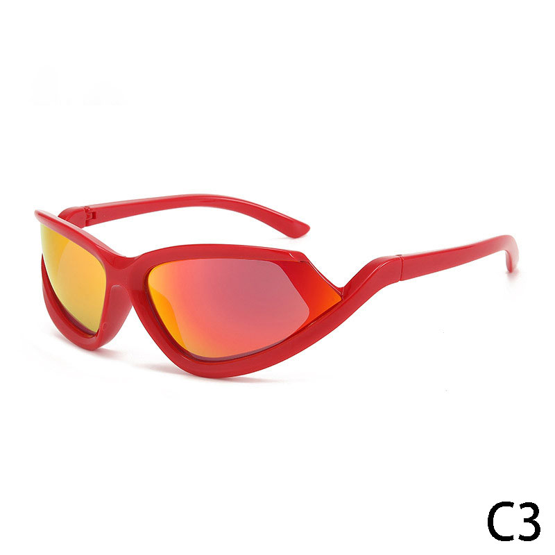 DILICN 2024 High quality attractive running dazzling coating sports sunglasses cycling cat eye sunglasses for men and women