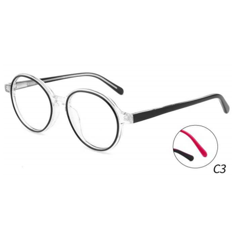 DILICN new Kids Acetate optical frame Interchangeable sun lenses FG1134 fashion style round frames bright color